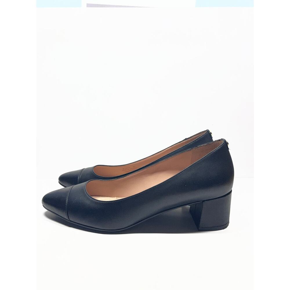 Cole Haan The Go-To Pump Shoes Block Heel Black Leather Womens 8 - Picture 9 of 10